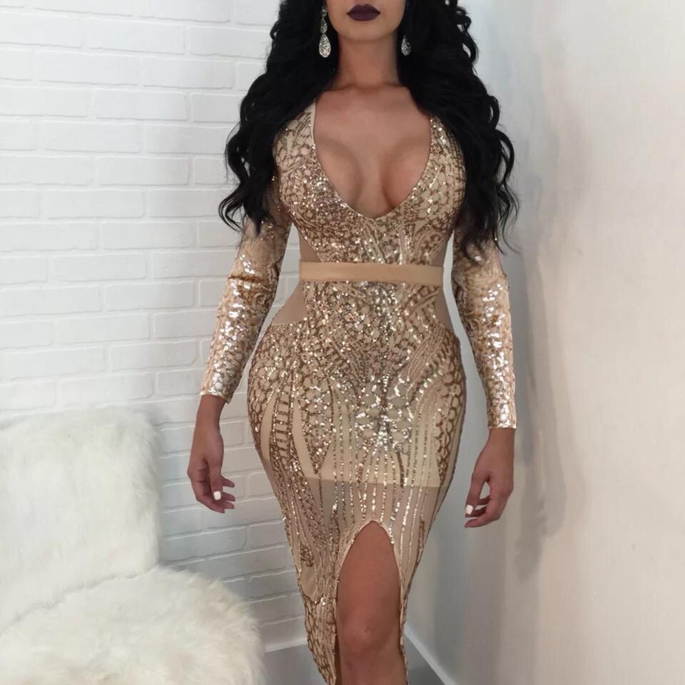 Gold dress